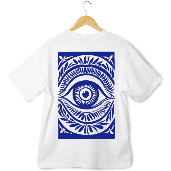 Evil Eye Oversized Print T-Shirt