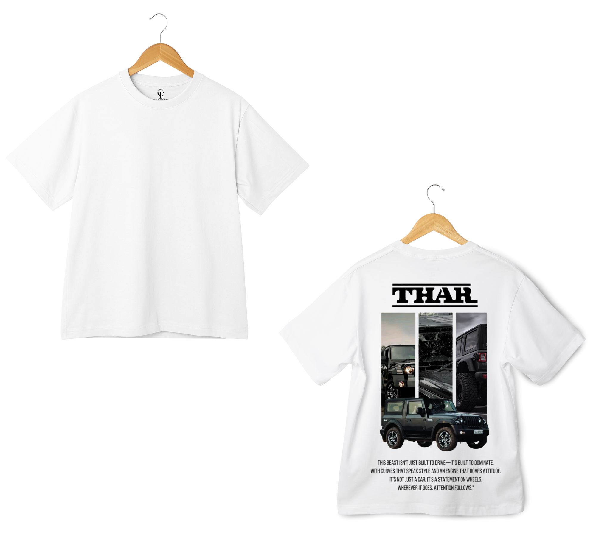 THAR Oversized Back Print T-Shirt