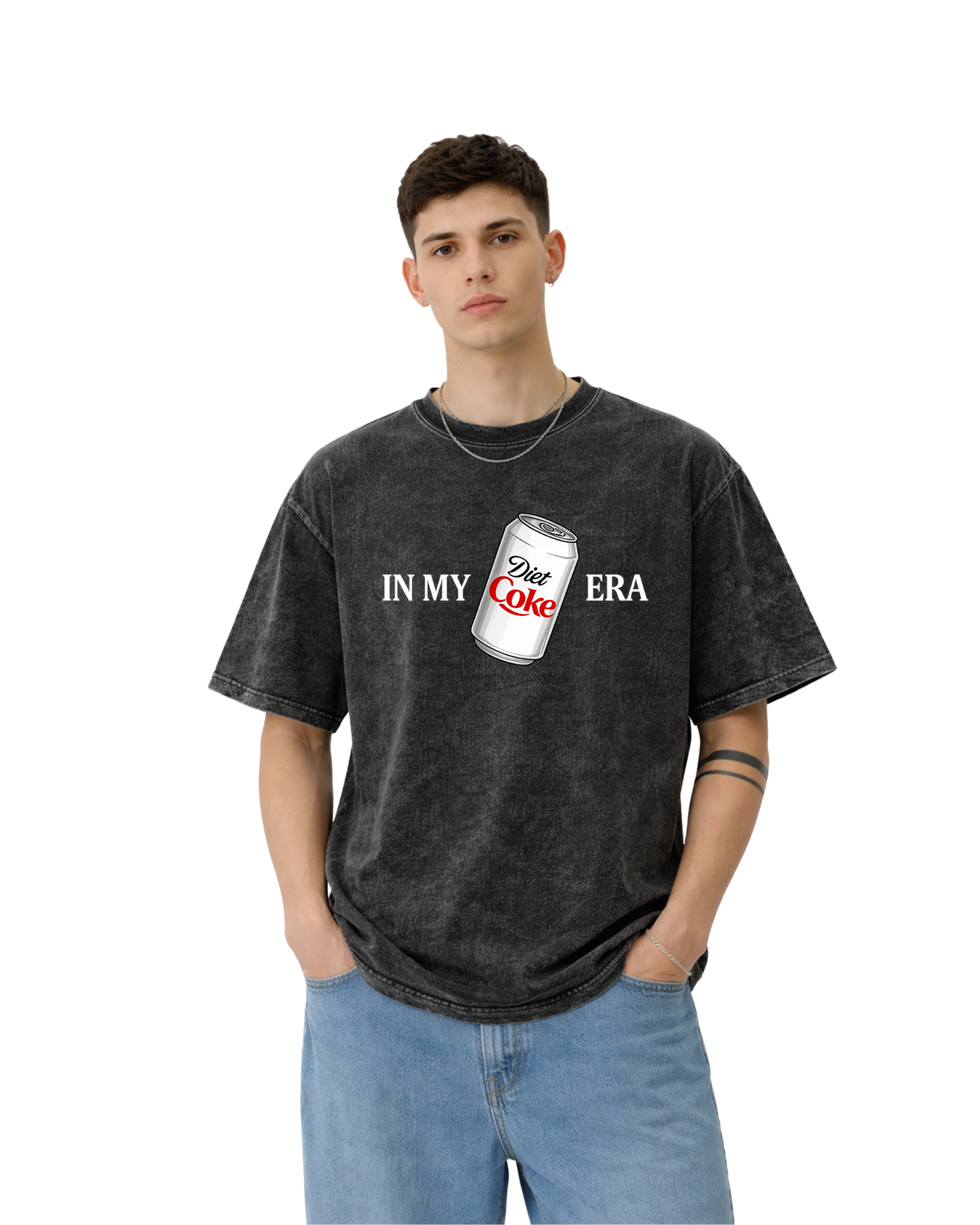 In My Diet Coke Era Vintage Streetwear | Oversized Acid Wash Unisex T-Shirt | Premium Cotton Graphic Tee