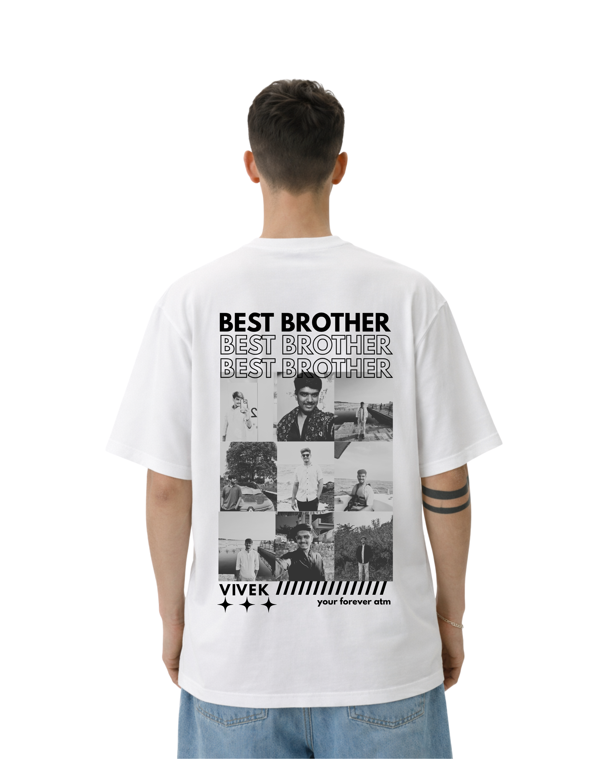 Personalized Photo Collage T-Shirt | Custom Printed Unisex Tee