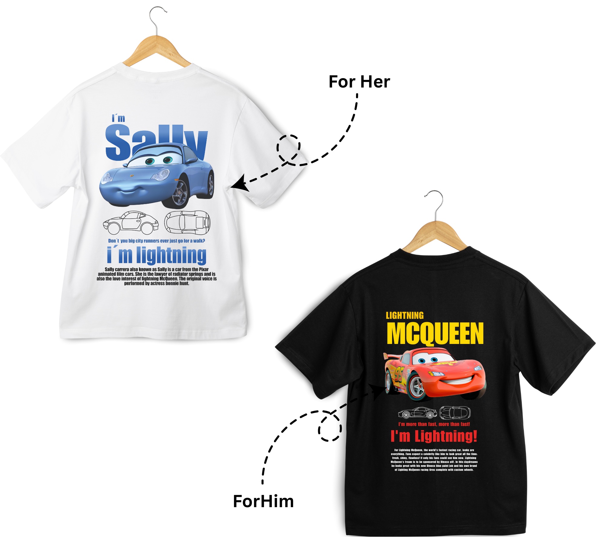 Lightning X Sally Oversized T-Shirts (Set of 2)