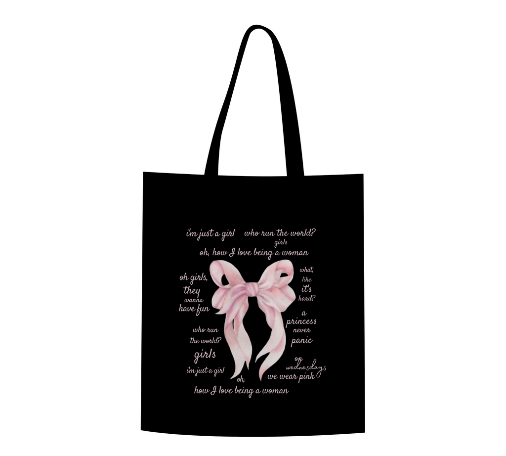 Pink Bow Empowerment Tote Bag