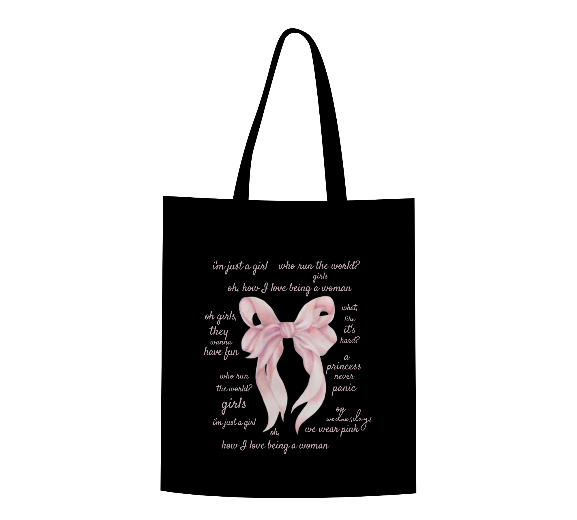 Pink Bow Empowerment Tote Bag