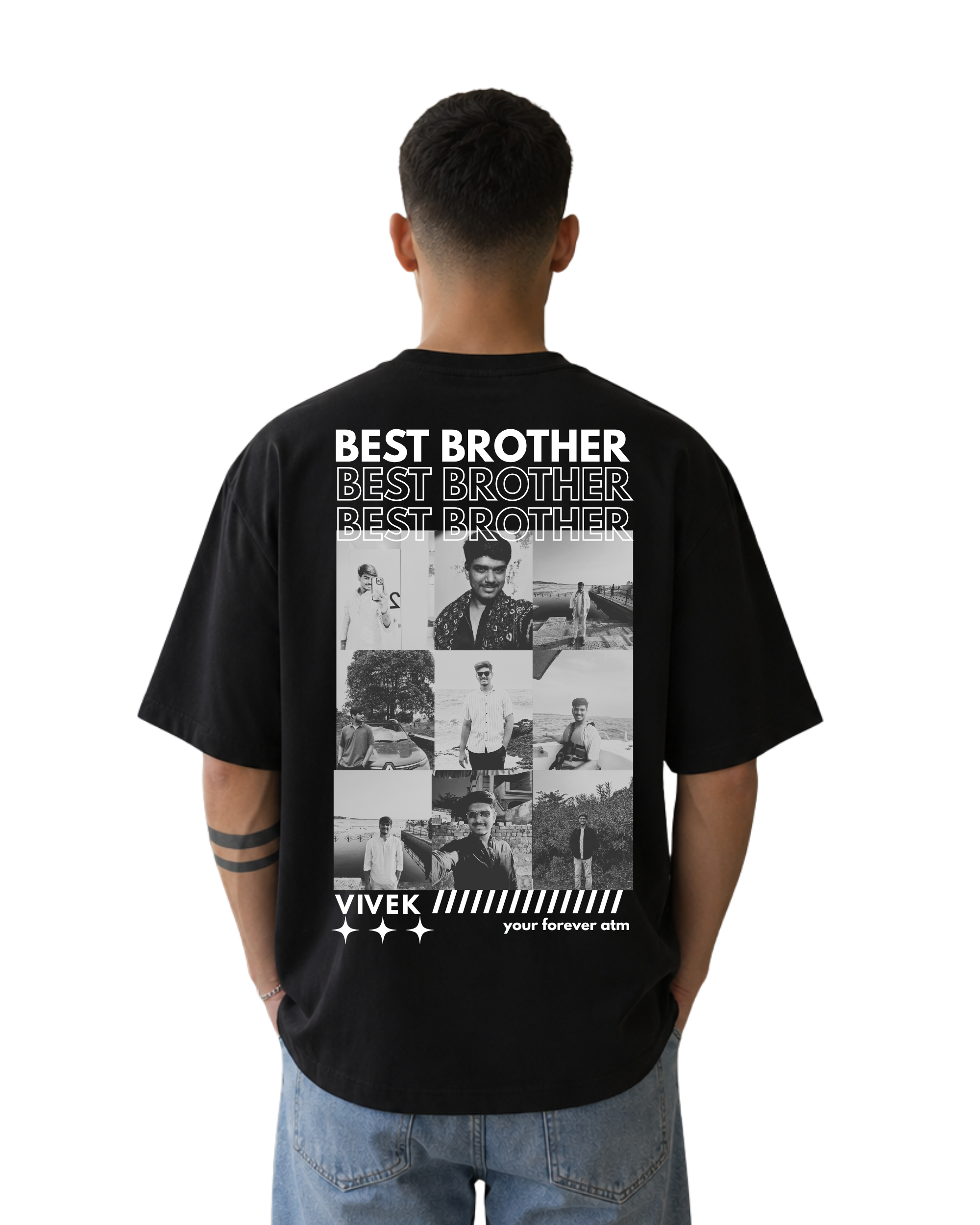 Personalized Photo Collage T-Shirt | Custom Printed Unisex Tee