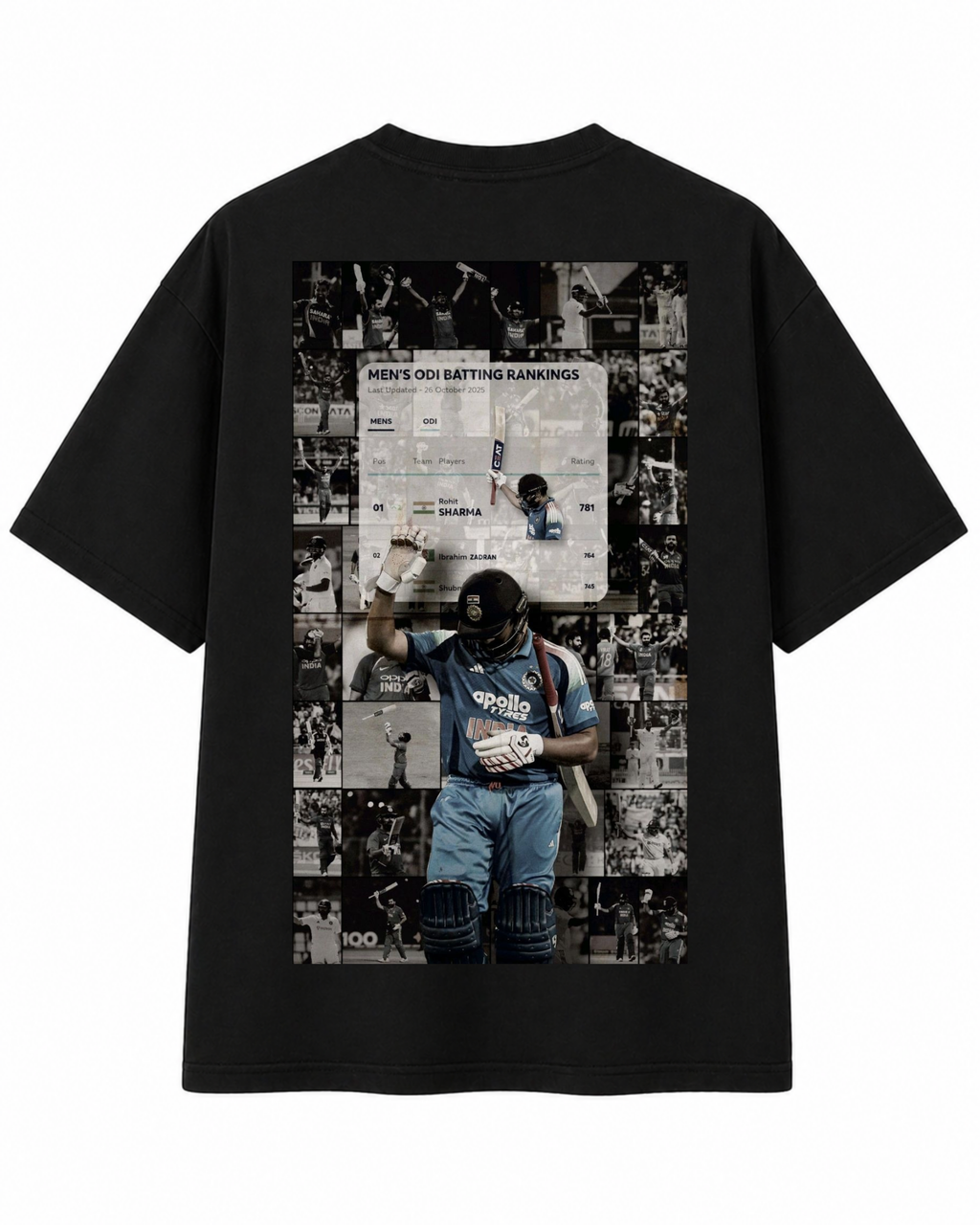 Hitman Rohit Sharma Oversized T-Shirt | Cricket Fan Streetwear | Premium Bio-Washed Cotton Tee