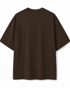 Coffee Time Streetwear | Oversized Brown Graphic T-Shirt | Premium Cotton Bio-Washed Tee