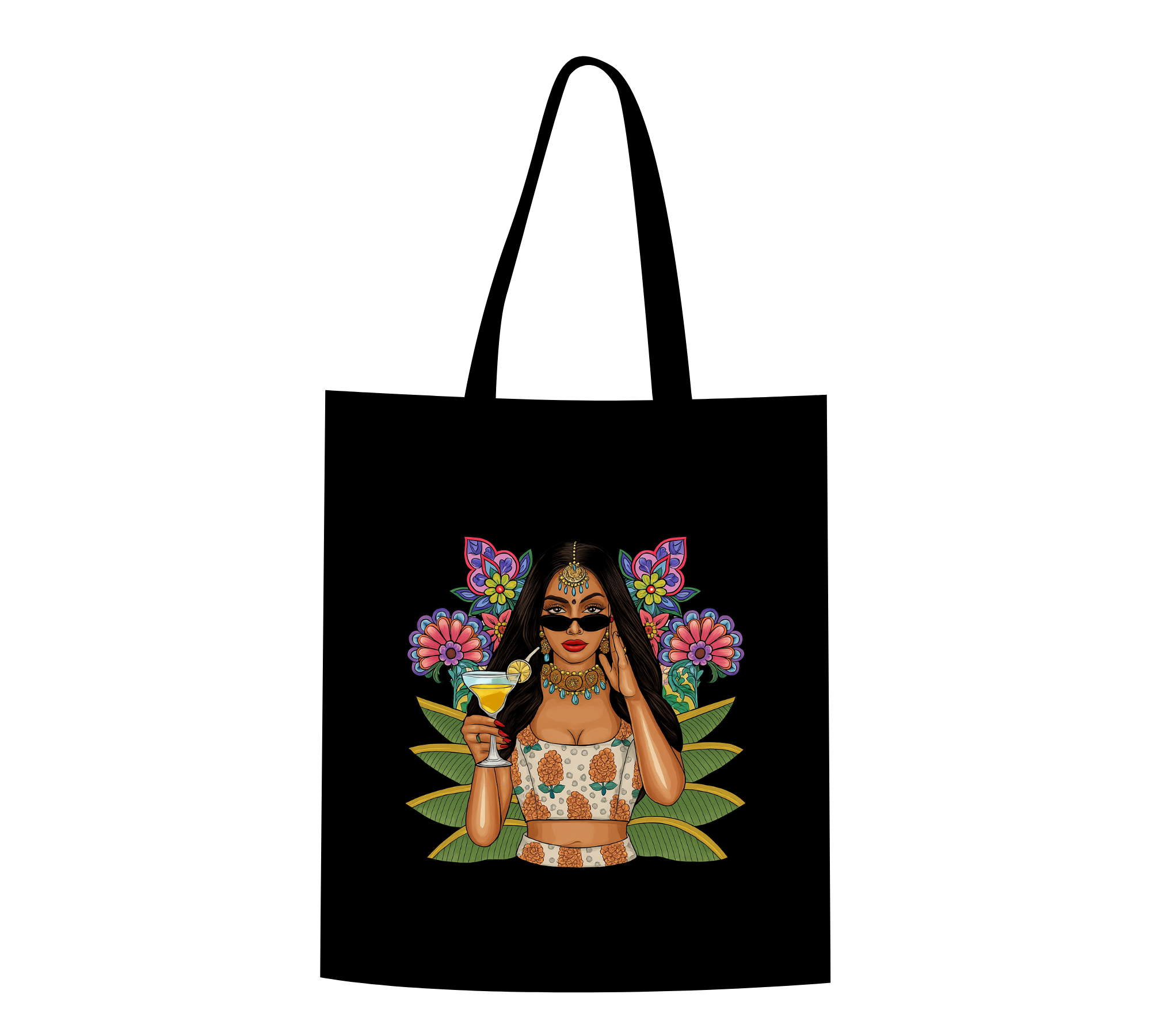 Tropical Goddess Canvas Tote Bag