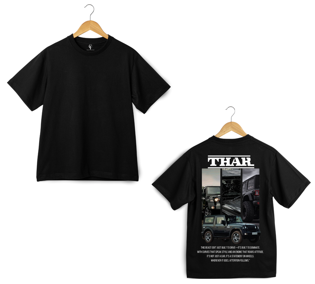THAR Oversized Back Print T-Shirt