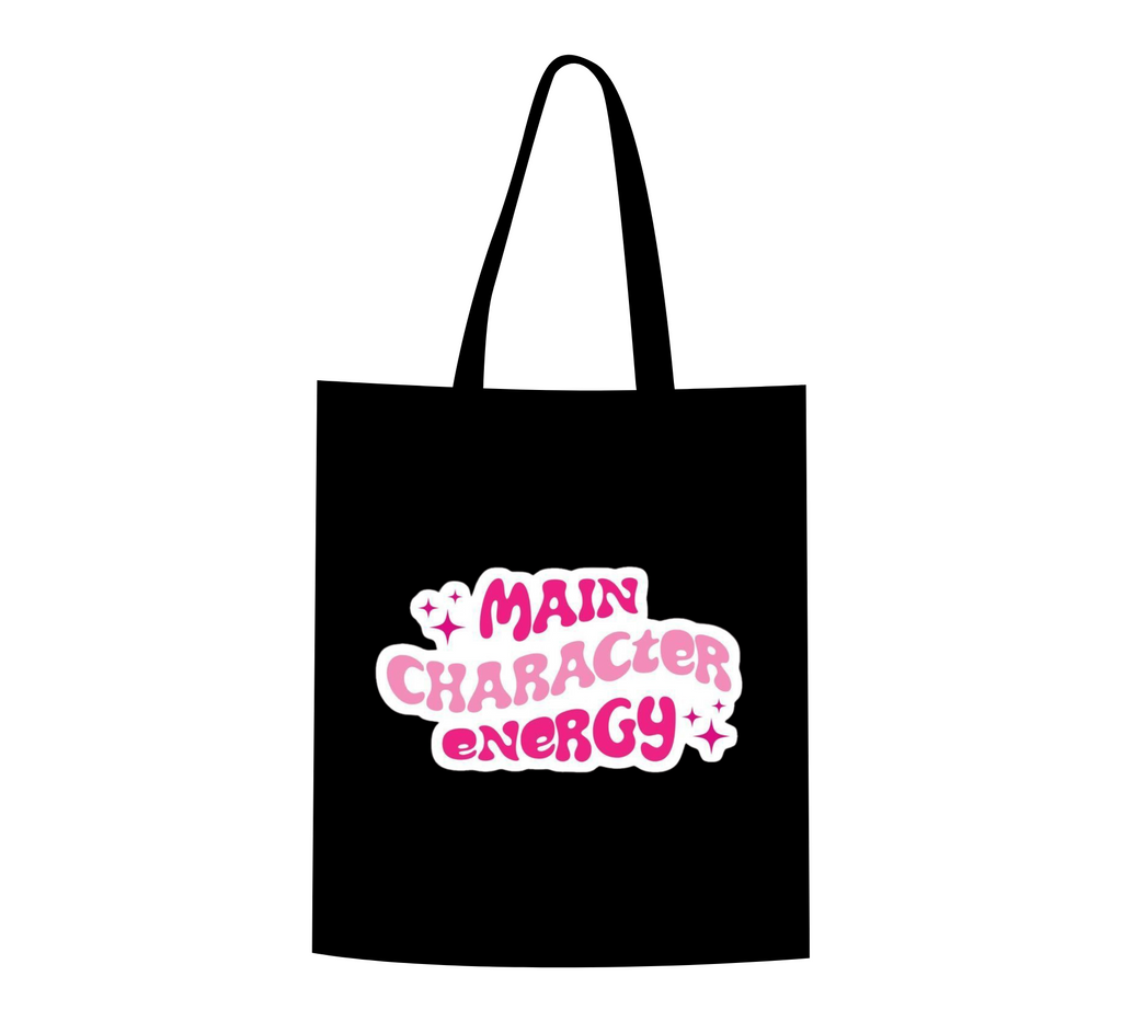 "Main Character Energy" Affirmation Canvas Tote Bag