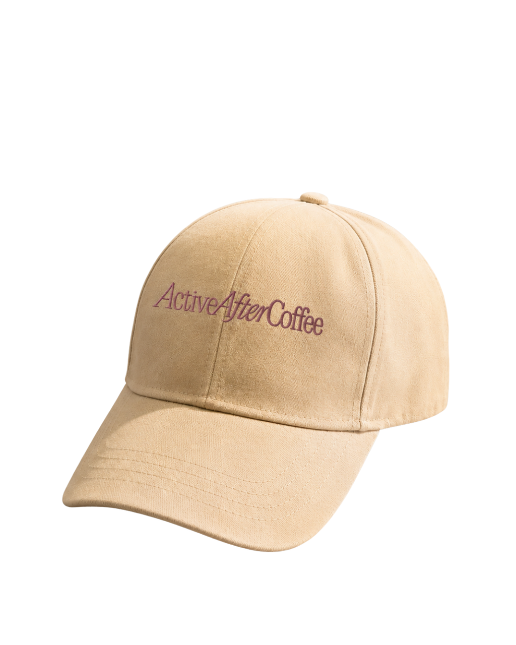 Active After Coffee Printed Baseball Cap | 100% Cotton Beige Hat | Adjustable Strap | Unisex Summer Cap for Women & Men