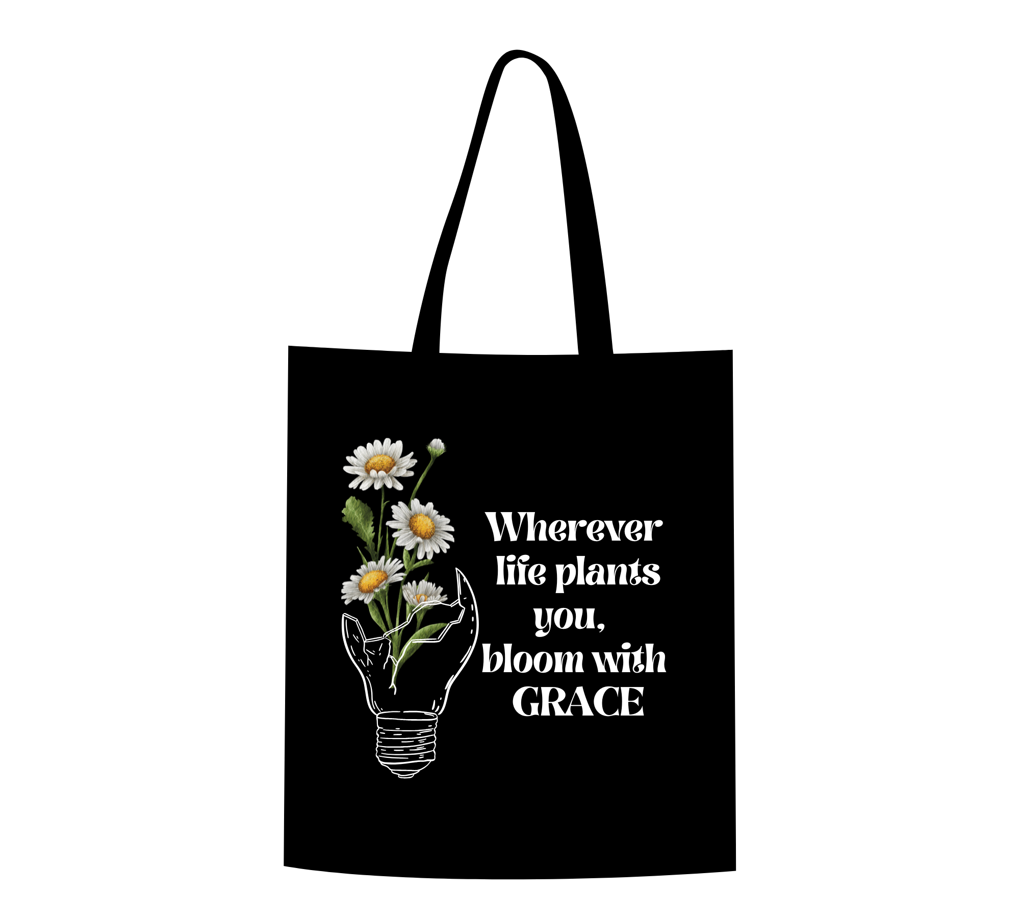 The "Bloom With Grace" Resilient Daisy Tote Bag
