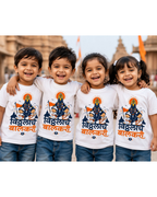 ThekaCustomz Vitthalache Balakari Kids T-Shirt | Premium Cotton Graphic Printed Half Sleeve Round Neck Tee for Boys & Girls | Lord Vitthal Warkari Design | Ashadhi Ekadashi Special