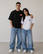 Lightning X Sally Couple Oversized T-Shirts (Set of 2) | Unisex Premium Heavyweight Cotton Tees