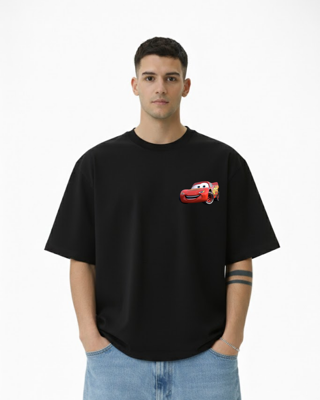 Lightning X Sally Couple Oversized T-Shirts (Set of 2) | Unisex Premium Heavyweight Cotton Tees