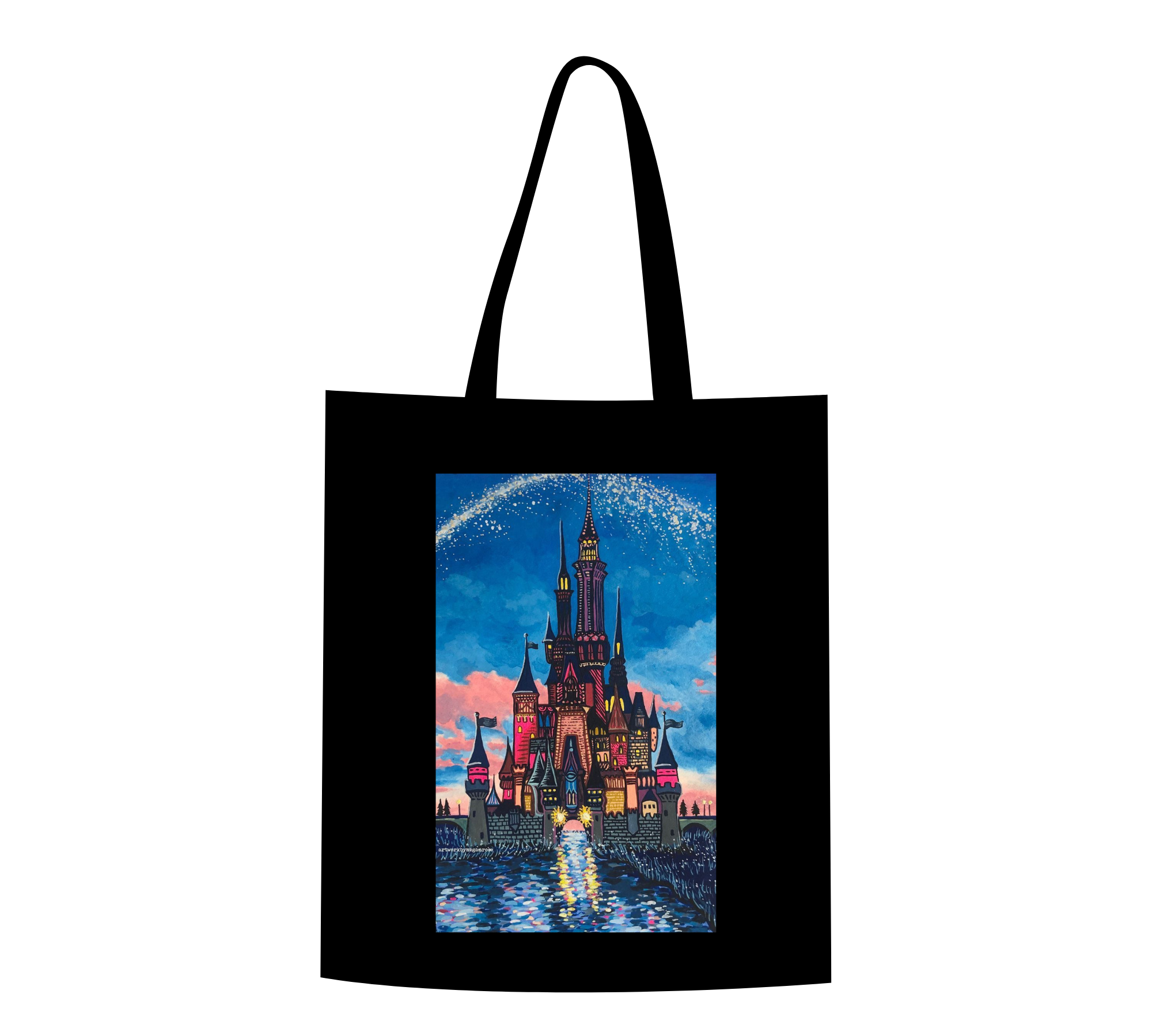 "Enchanted Castle Kingdom" Fantasy Canvas Tote Bag