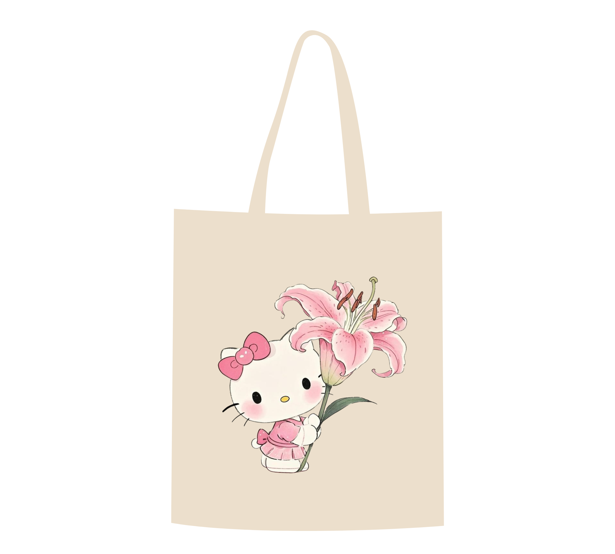 Hello Kitty & Lily Canvas Tote Bag