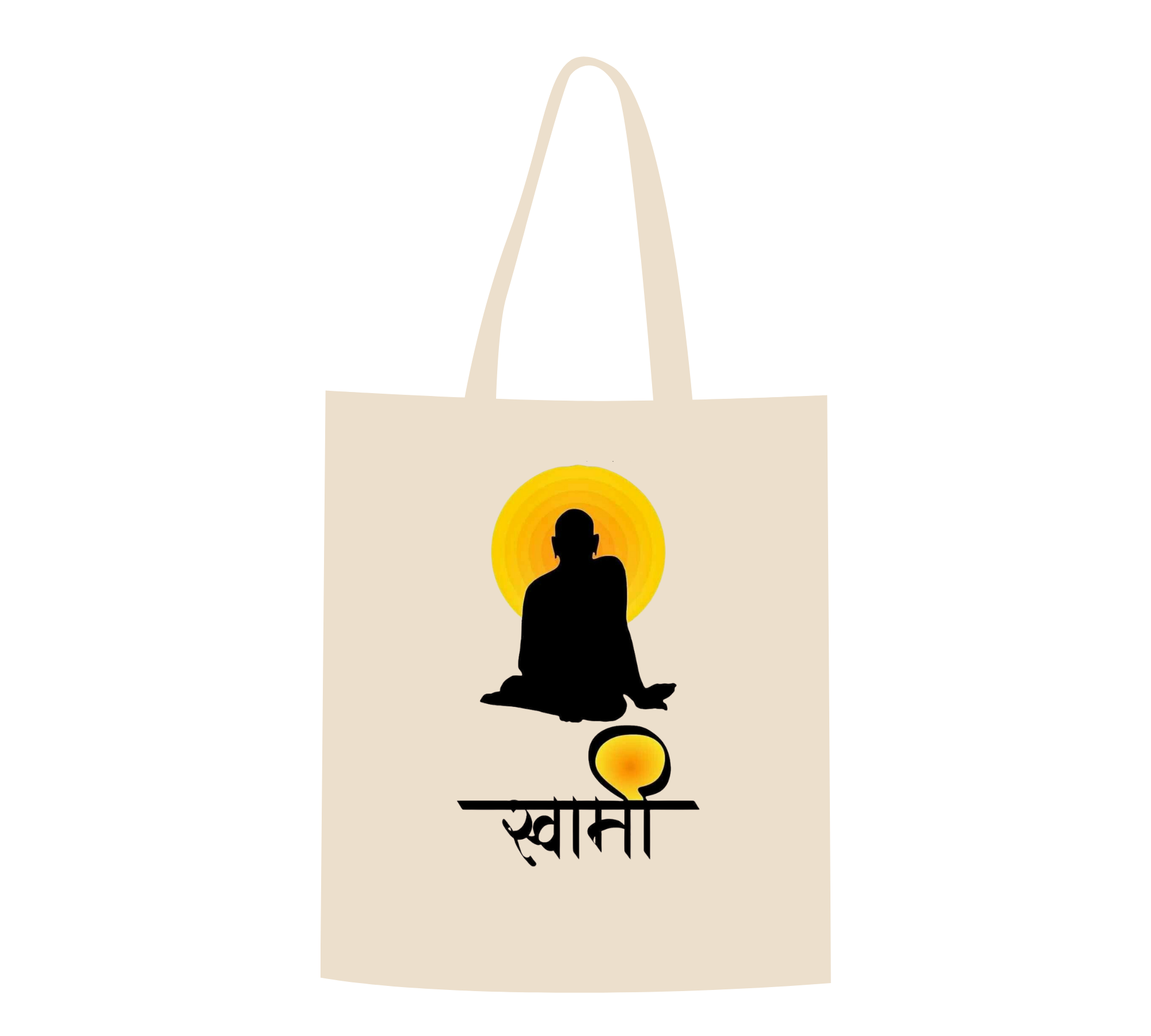 Swami & Sun Silhouette Devotional Canvas Tote Bag