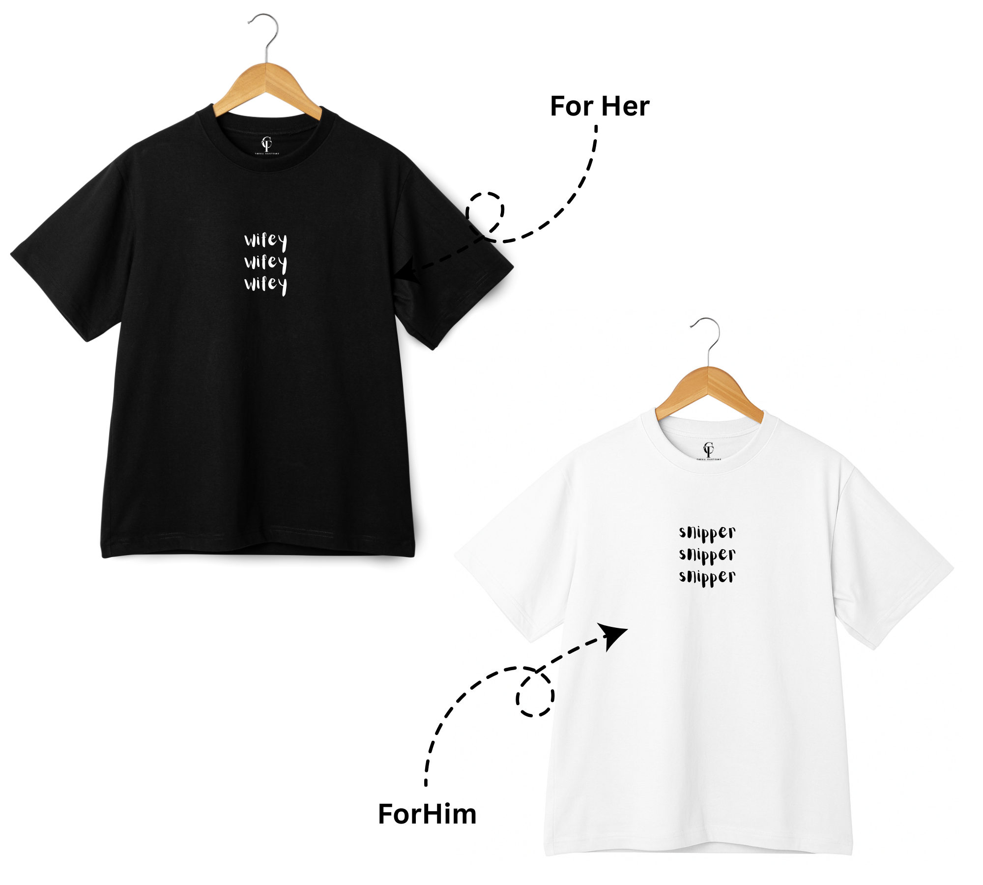 "Wifey" x "Snipper" Duo T-Shirt Set
