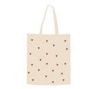 Tiny Hearts Pattern Canvas Tote Bag