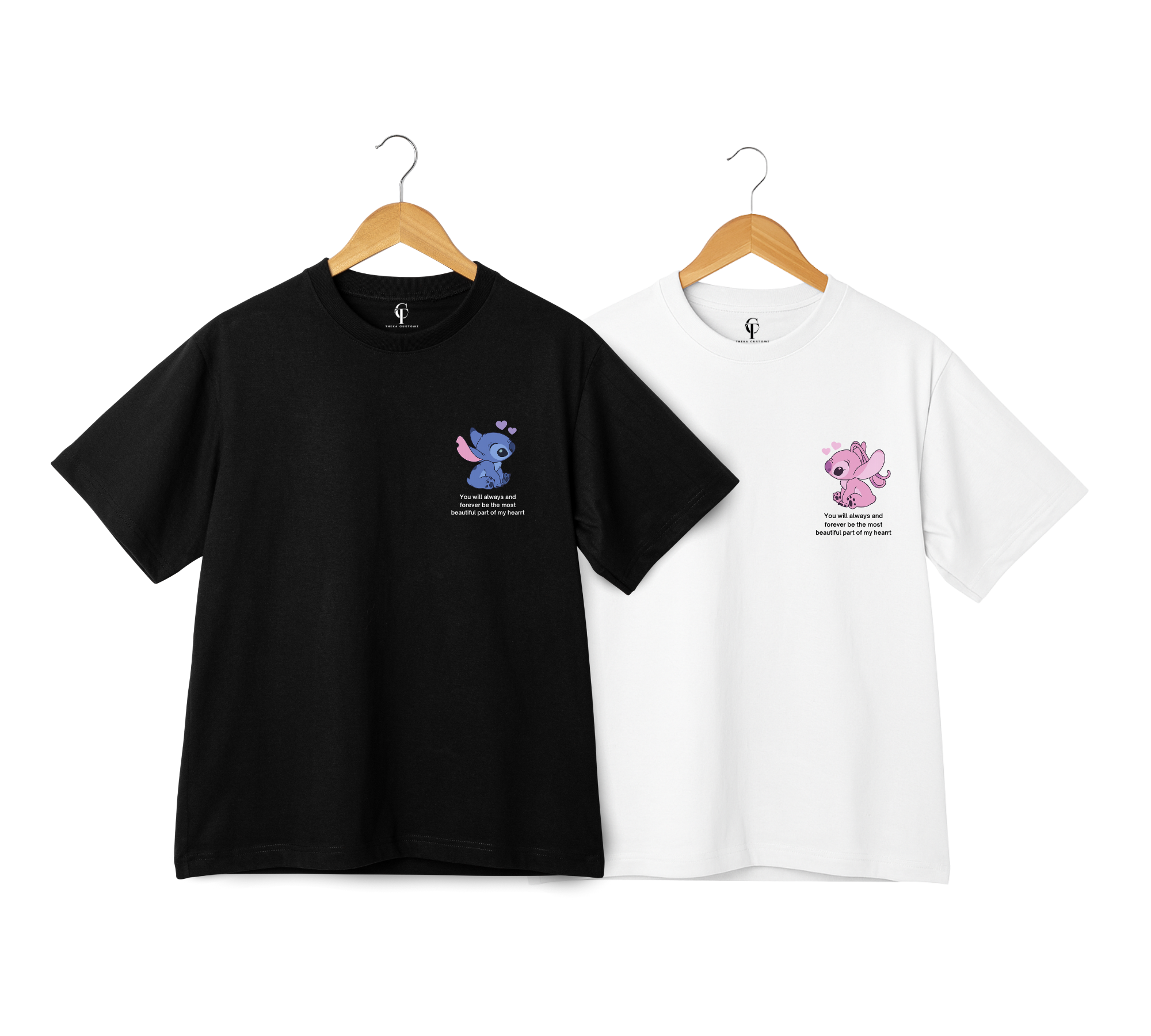 Stitch & Angel Duo: "You Are My Everything" T-Shirt Set