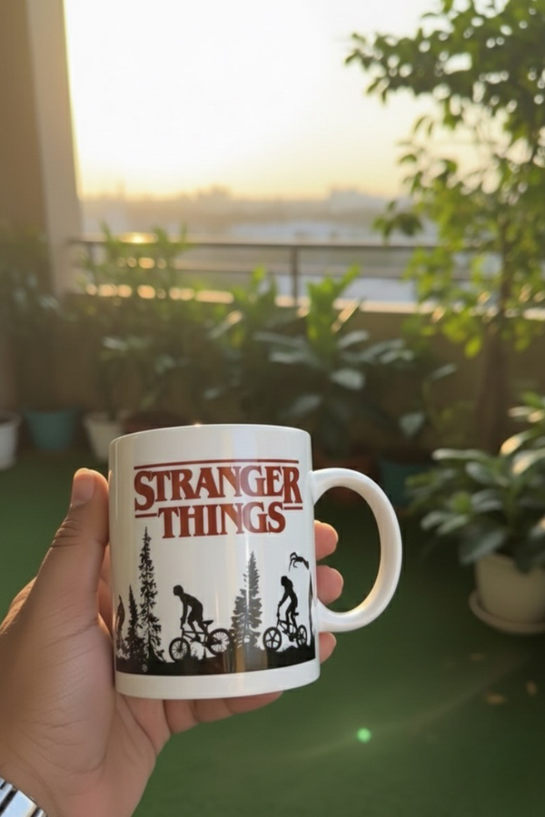 The Iconic Kids on Bikes Silhouette Mug
