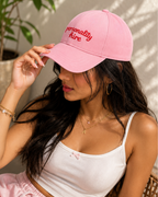 Personality Hire Printed Pink Baseball Cap | Premium Cotton Cap for Women | Adjustable Strap | Trendy Funny Statement Cap | Gift for Her