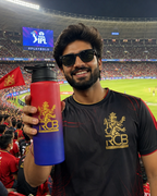 RCB Aluminium Water Bottle 750ml | Leak Proof Sports Sipper Bottle | Rust Free Lightweight Drinking Bottle | BPA Free Gym, School, Office & Travel Water Bottle for RCB Fans