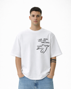 I Was Drunk When I Said That Oversized T-Shirt – White Unisex Minimal Graphic Tee