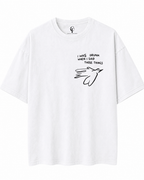 I Was Drunk When I Said That Oversized T-Shirt – White Unisex Minimal Graphic Tee