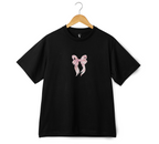 Girls Black Oversized T-Shirt