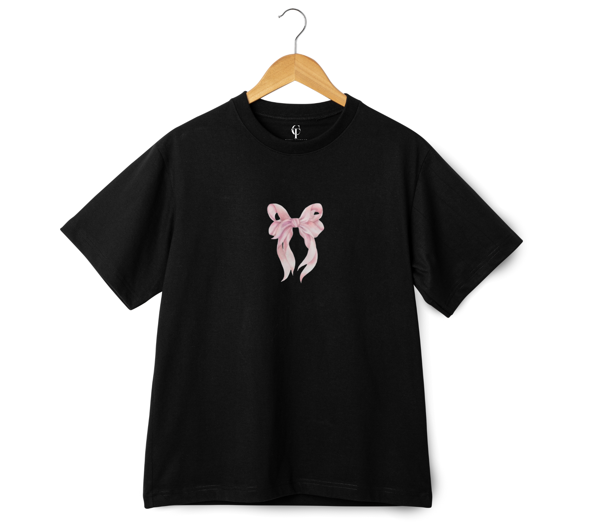 Girls Black Oversized T-Shirt