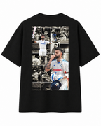 Virat Kohli Oversized T-Shirt for Men & Women | Black Cricket Fan Graphic Tee | Jersey Number 18 | For The Love of Cricket | 240 GSM Premium Cotton