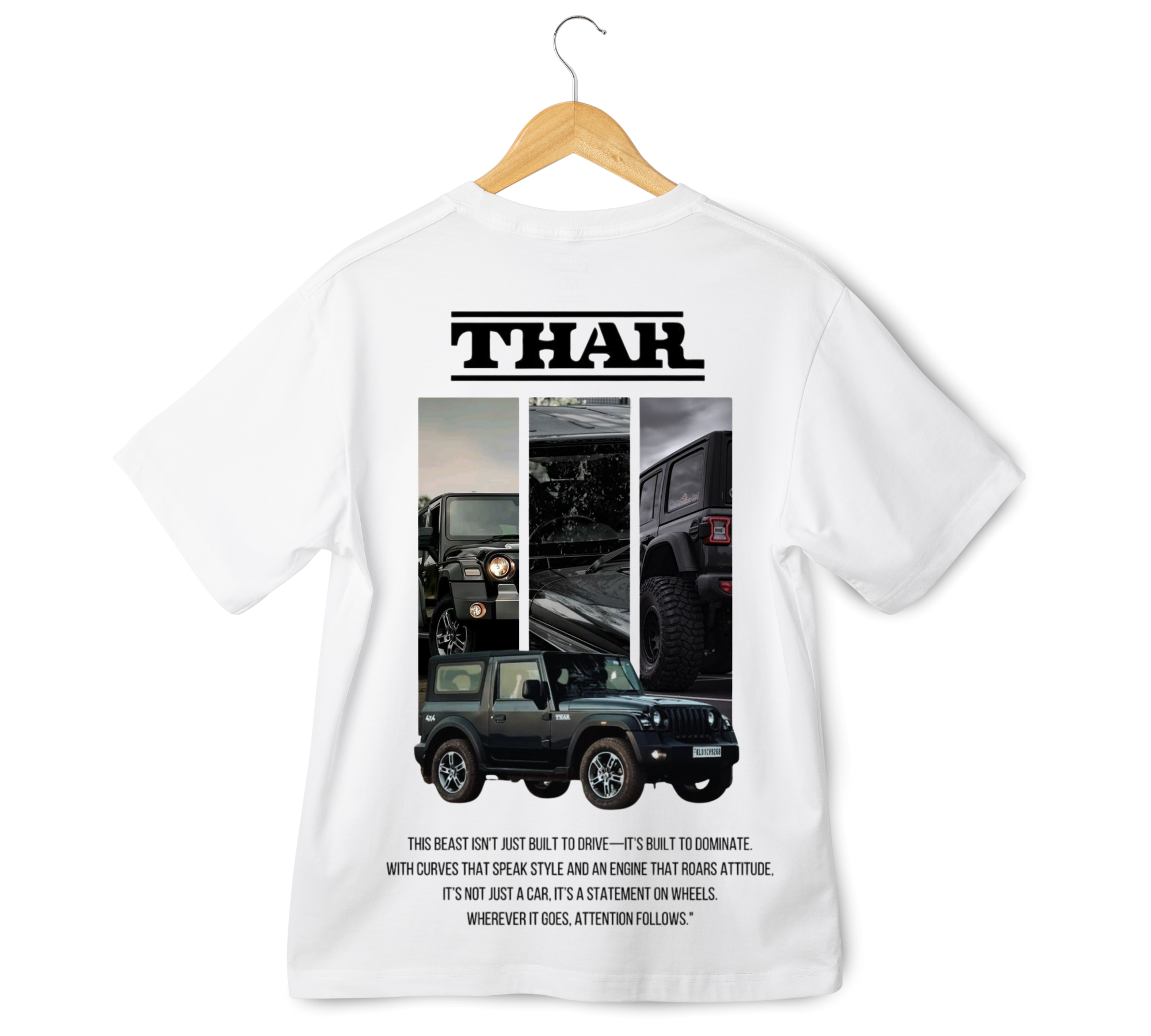 THAR Oversized Back Print T-Shirt