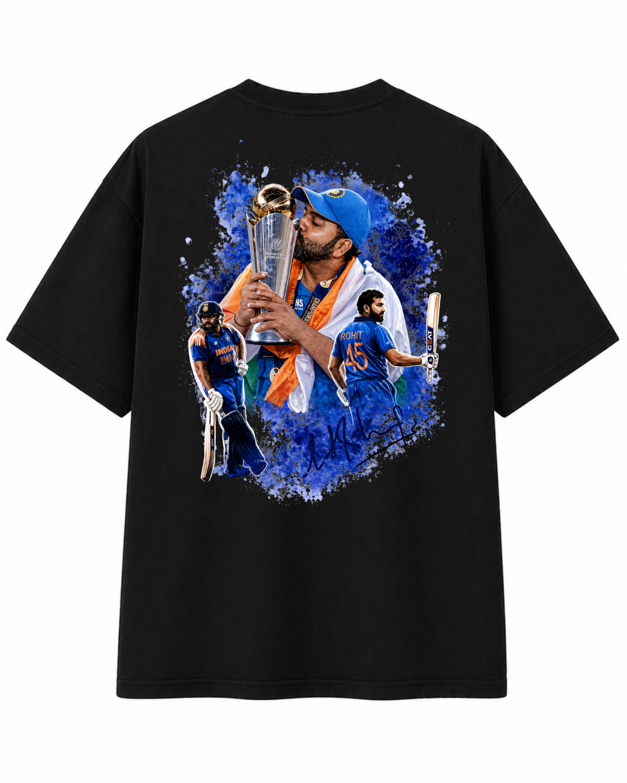 Rohit Sharma “Hitman 45” Oversized T-Shirt | Unisex Premium Cotton Tee