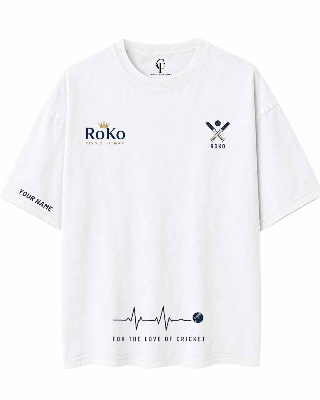 RoKo King x Hitman Customizable Oversized T-Shirt | Since 2016 | For The Love of Cricket