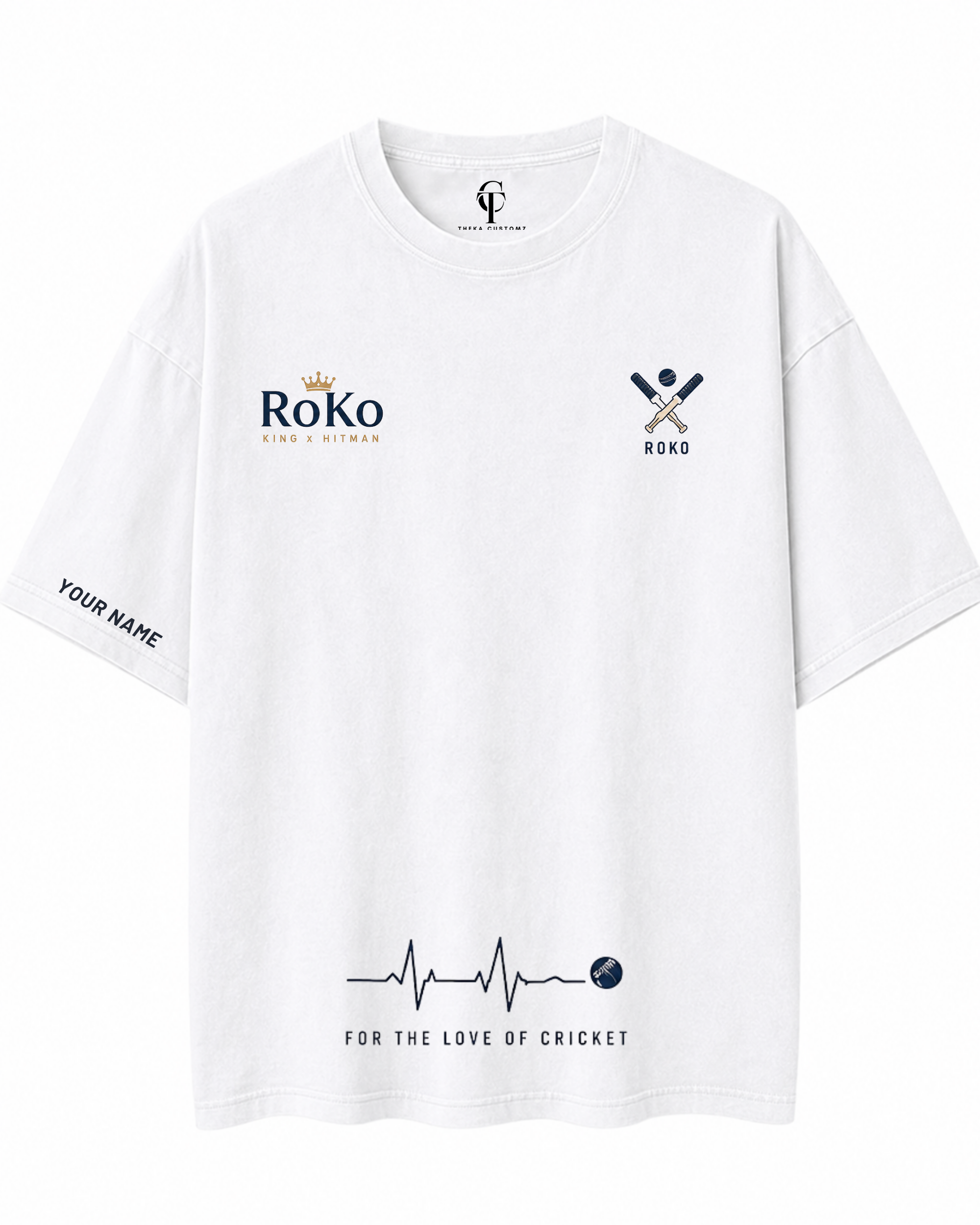 RoKo King x Hitman Customizable Oversized T-Shirt | Since 2016 | For The Love of Cricket