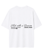 Kid With a Dream Oversized T-Shirt – White Unisex Minimal Typography Streetwear Tee