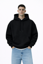 Classic Black Hoodie Heavyweight Street Fit