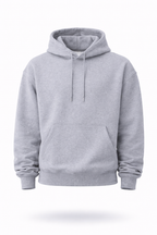 Grey Melange Hoodie Heavyweight Everyday Essential