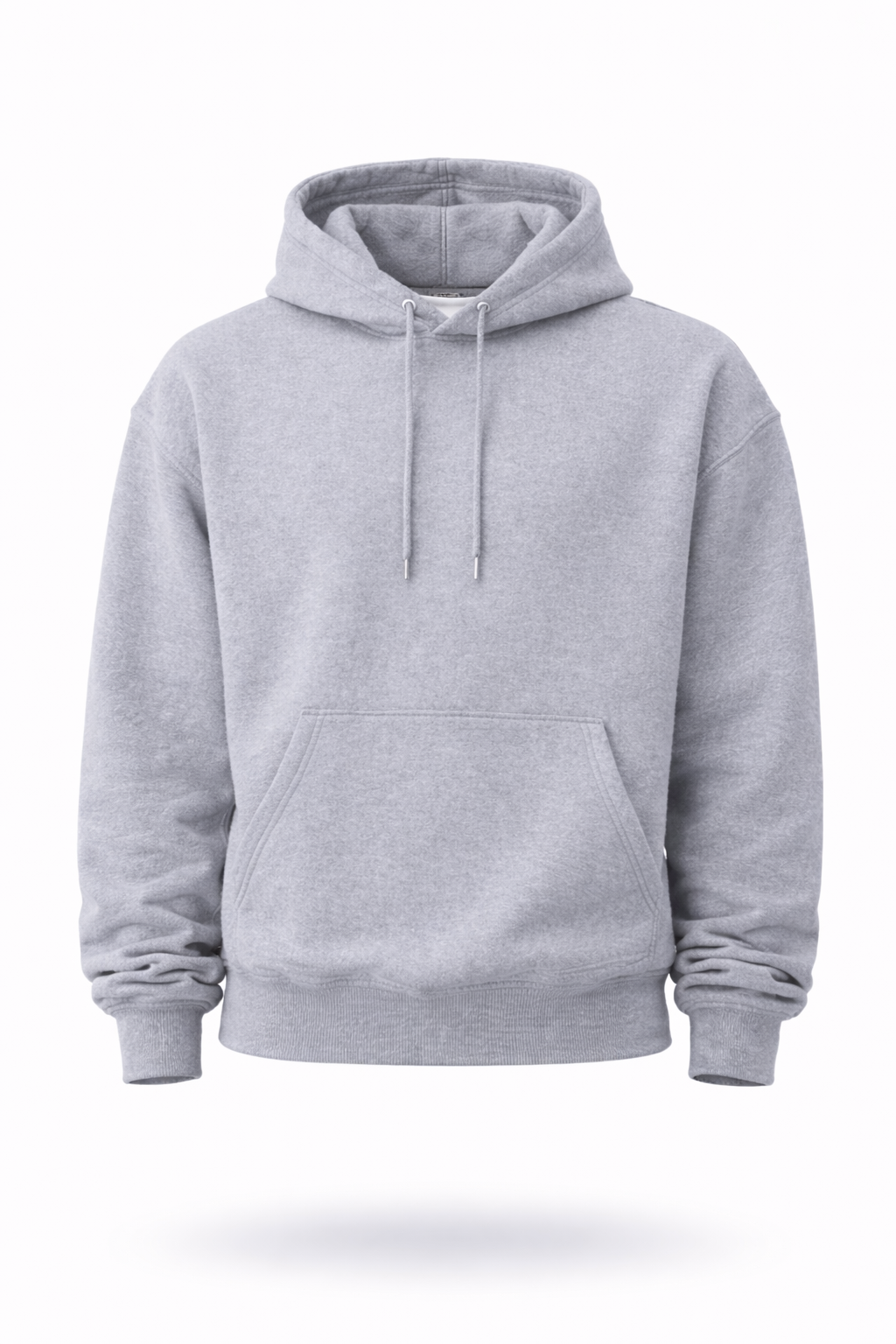 Grey Melange Hoodie Heavyweight Everyday Essential