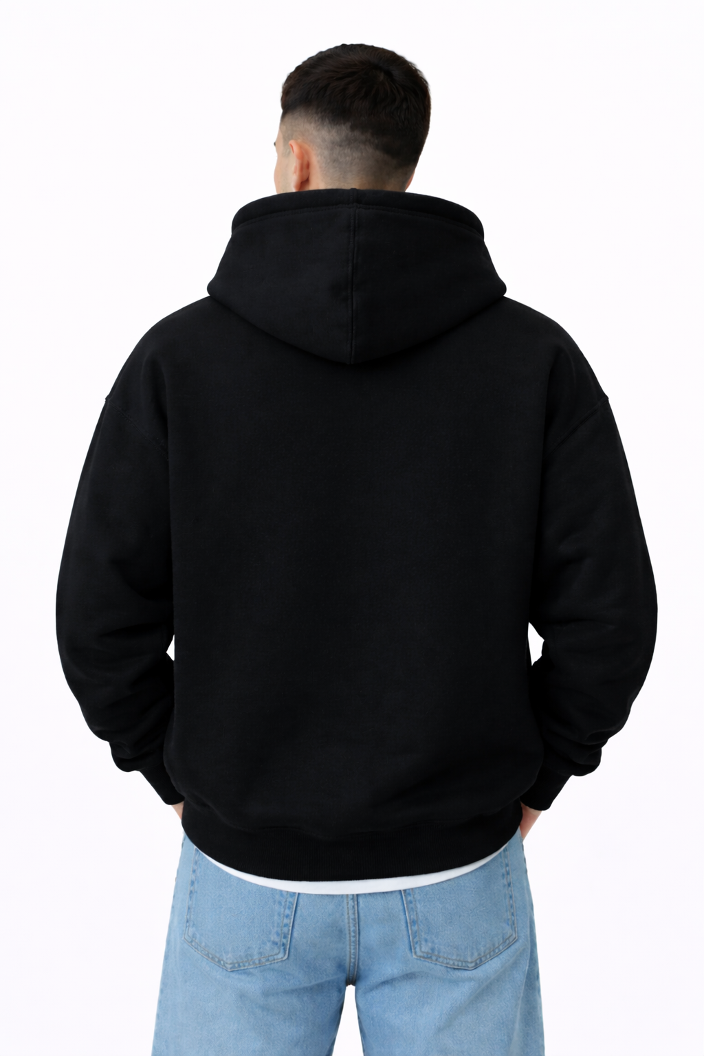 Classic Black Hoodie Heavyweight Street Fit