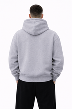 Grey Melange Hoodie Heavyweight Everyday Essential