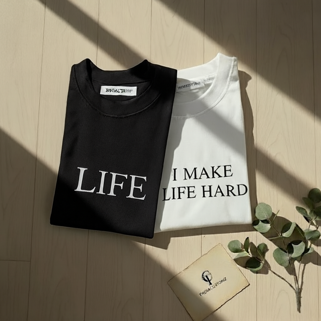 "Life" & "I Make Life Hard" Duo T-Shirt Set