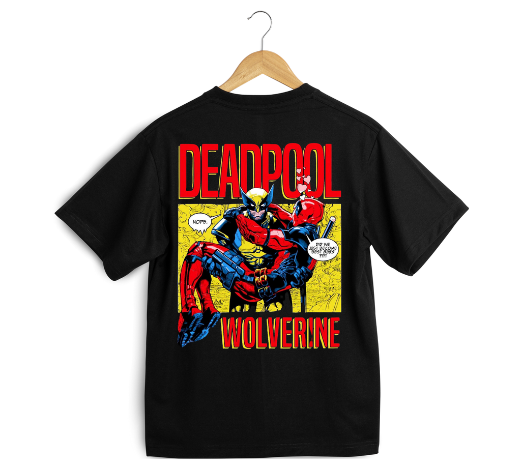 Deadpool x Wolverine Comic Scene Oversized T-Shirt