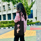 Divine Lotus Mudra Canvas Tote Bag