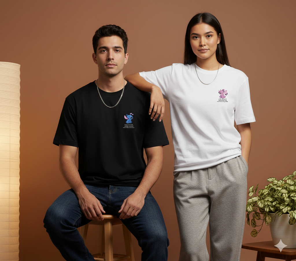 Stitch & Angel Duo: "You Are My Everything" T-Shirt Set