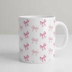 "Pink Bows Galore" Pattern Coffee Mug