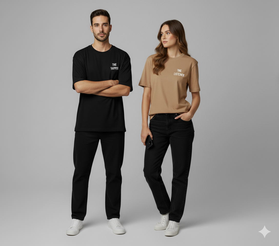 "The Yapper" X "The Listener" Duo T-Shirt Set