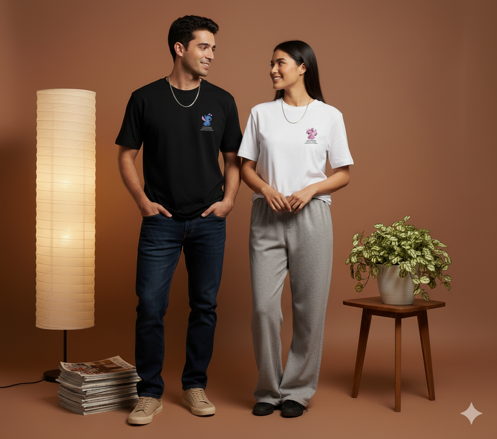 Stitch & Angel Duo: "You Are My Everything" T-Shirt Set