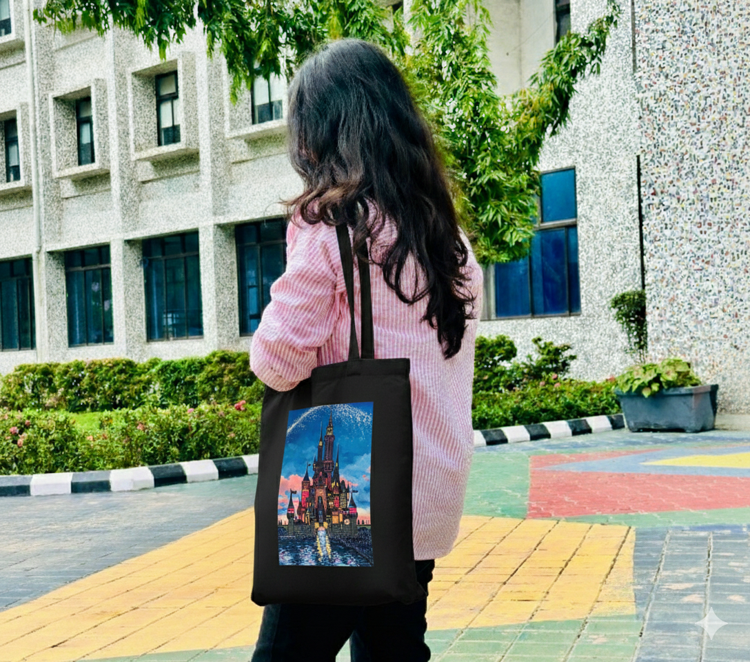 "Enchanted Castle Kingdom" Fantasy Canvas Tote Bag